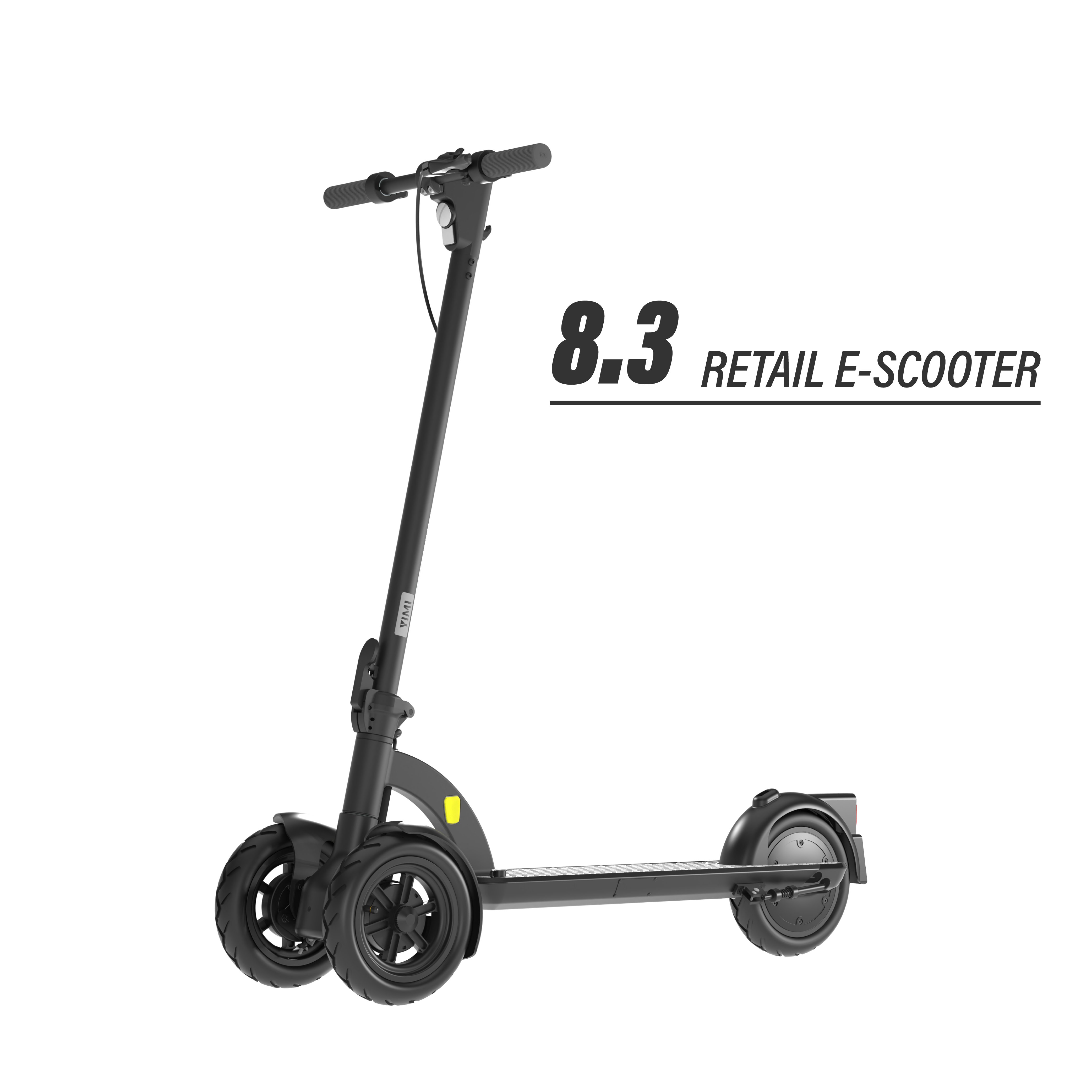 Foldable Unique Dual Front Wheels E-scooter Model 8.3 Range Drum and Electric Brake Comfortable PU Filled Tyres Puncture-proof